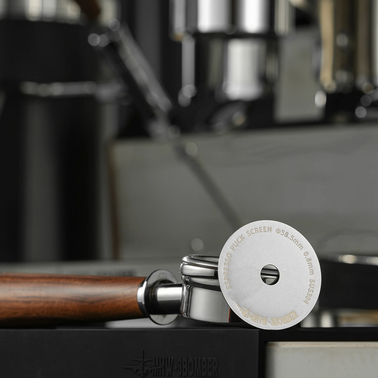 MHW-3BOMBER Espresso Puck Screen With Round Hole - Image 3