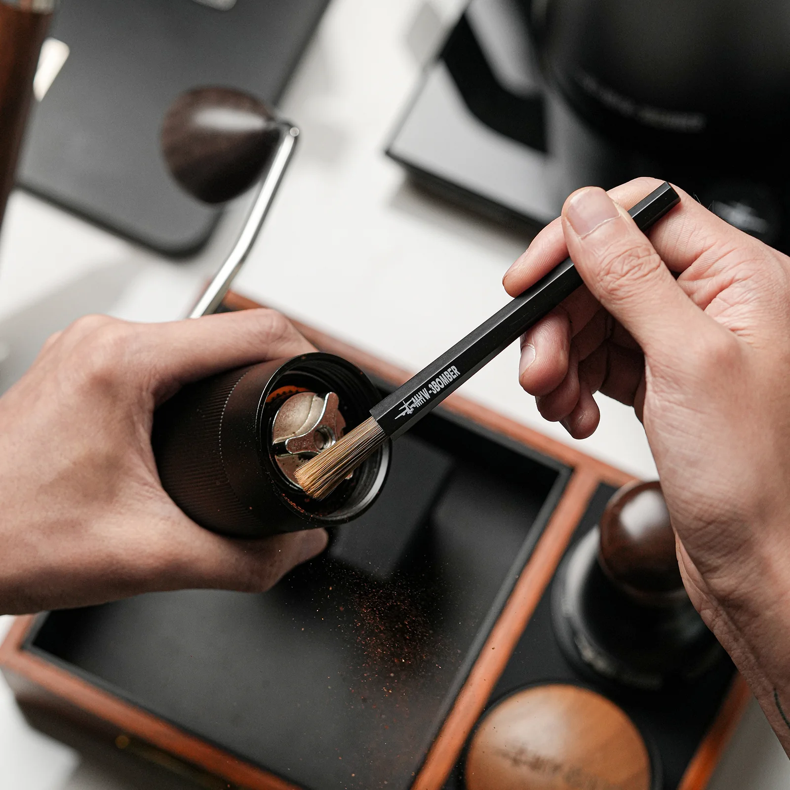 MHW-3BOMBER Coffee Cleaning Brush Espresso Brush Cleaner Tool - Image 4