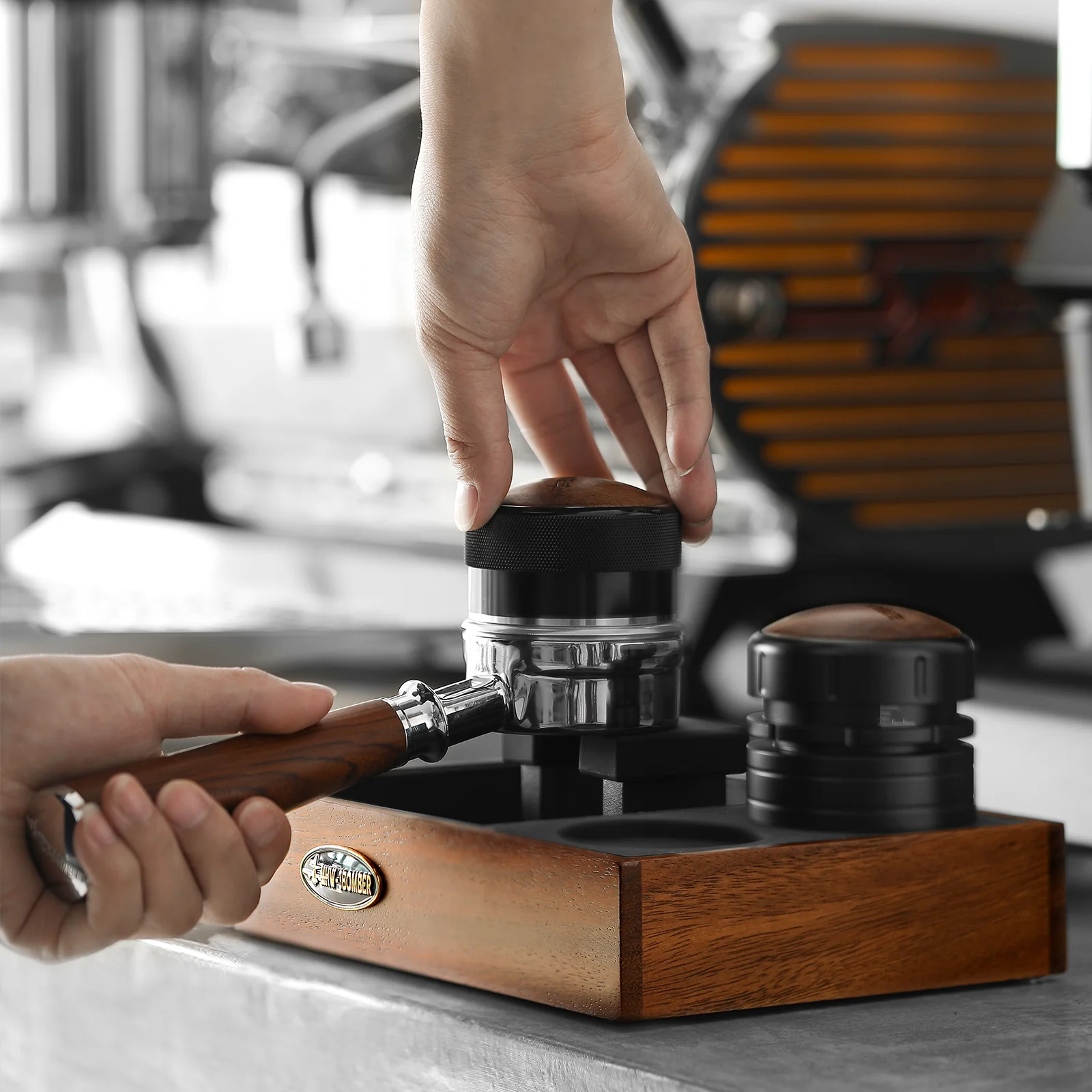 MHW-3BOMBER Espresso Tamping Station Coffee Portafilter Holder - Image 3