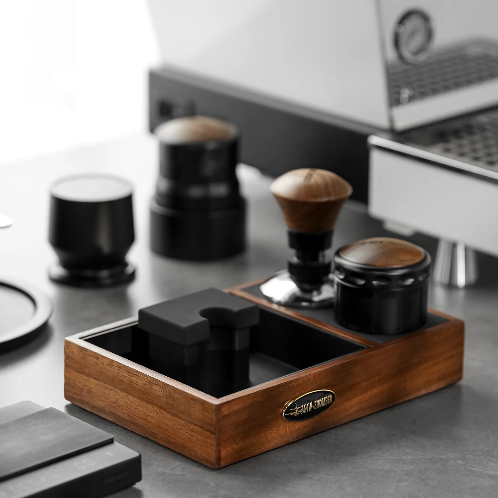MHW-3BOMBER Espresso Tamping Station Coffee Portafilter Holder - Image 6