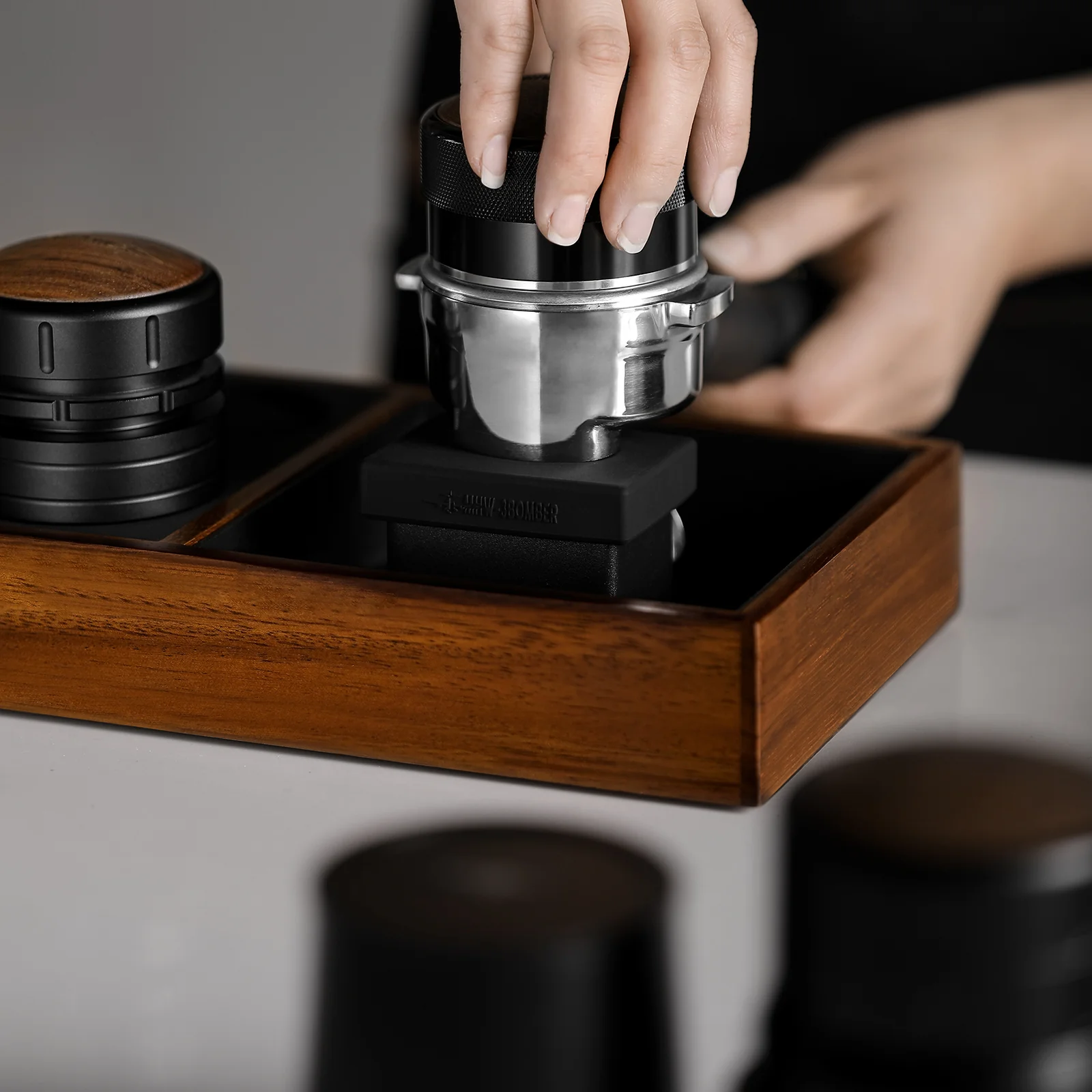 MHW-3BOMBER Espresso Tamping Station Coffee Portafilter Holder - Image 7