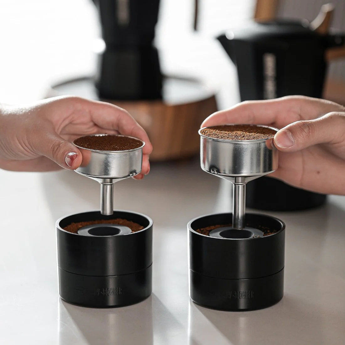 MHW-3BOMBER Moka Pot Cyclone Coffee Distributor - Image 4