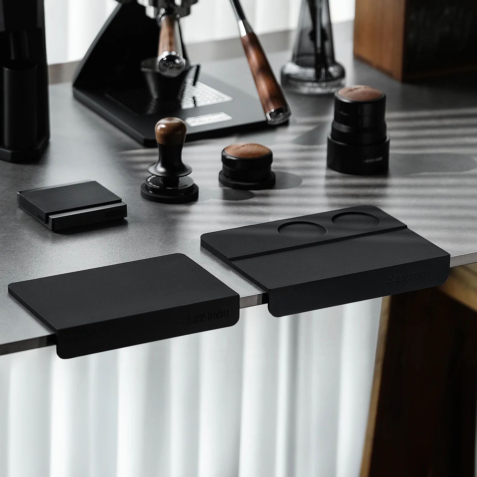 MHW-3BOMBER Silicone Pad Coffee Tamper Mat Two Holes - Image 5