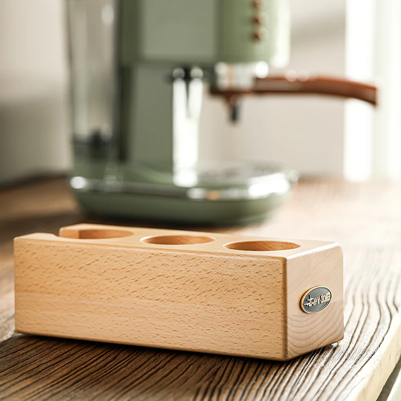 MHW-3BOMBER Wood Espresso Tamping Station Portafilter Holder 51-54mm - Image 4