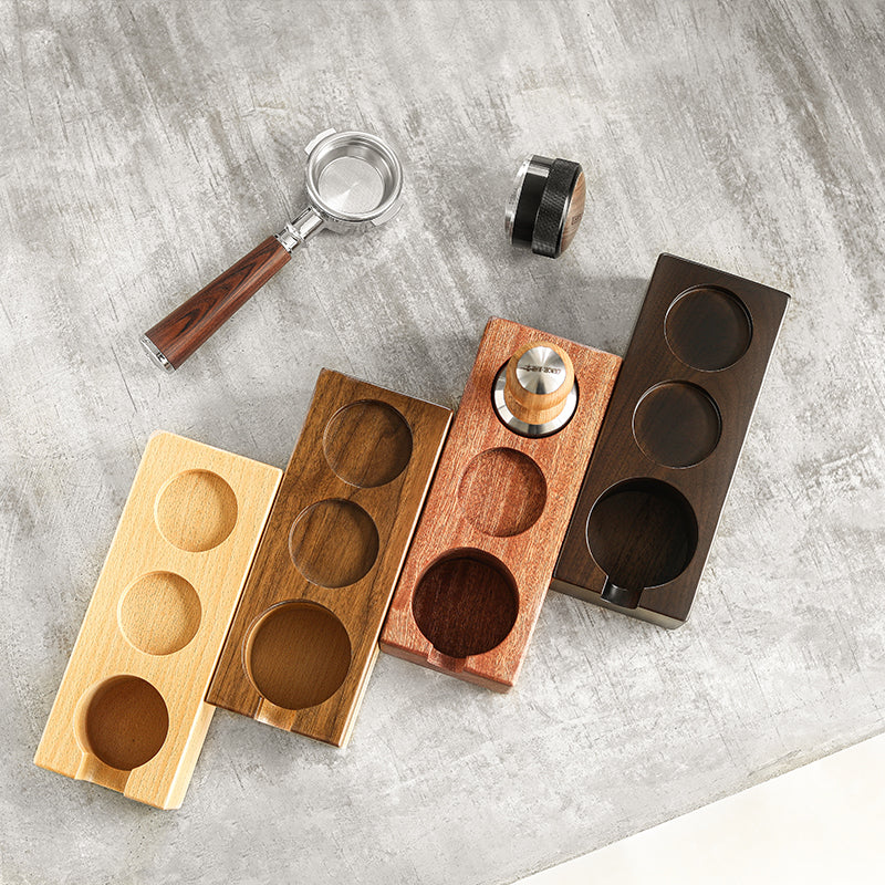 MHW-3BOMBER Wood Espresso Tamping Station Portafilter Holder 51-54mm - Image 6