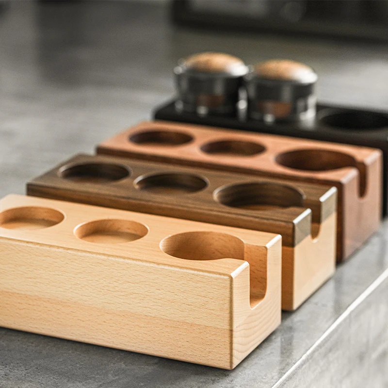 MHW-3BOMBER Wood Espresso Tamping Station Portafilter Holder 51-54mm - Image 7