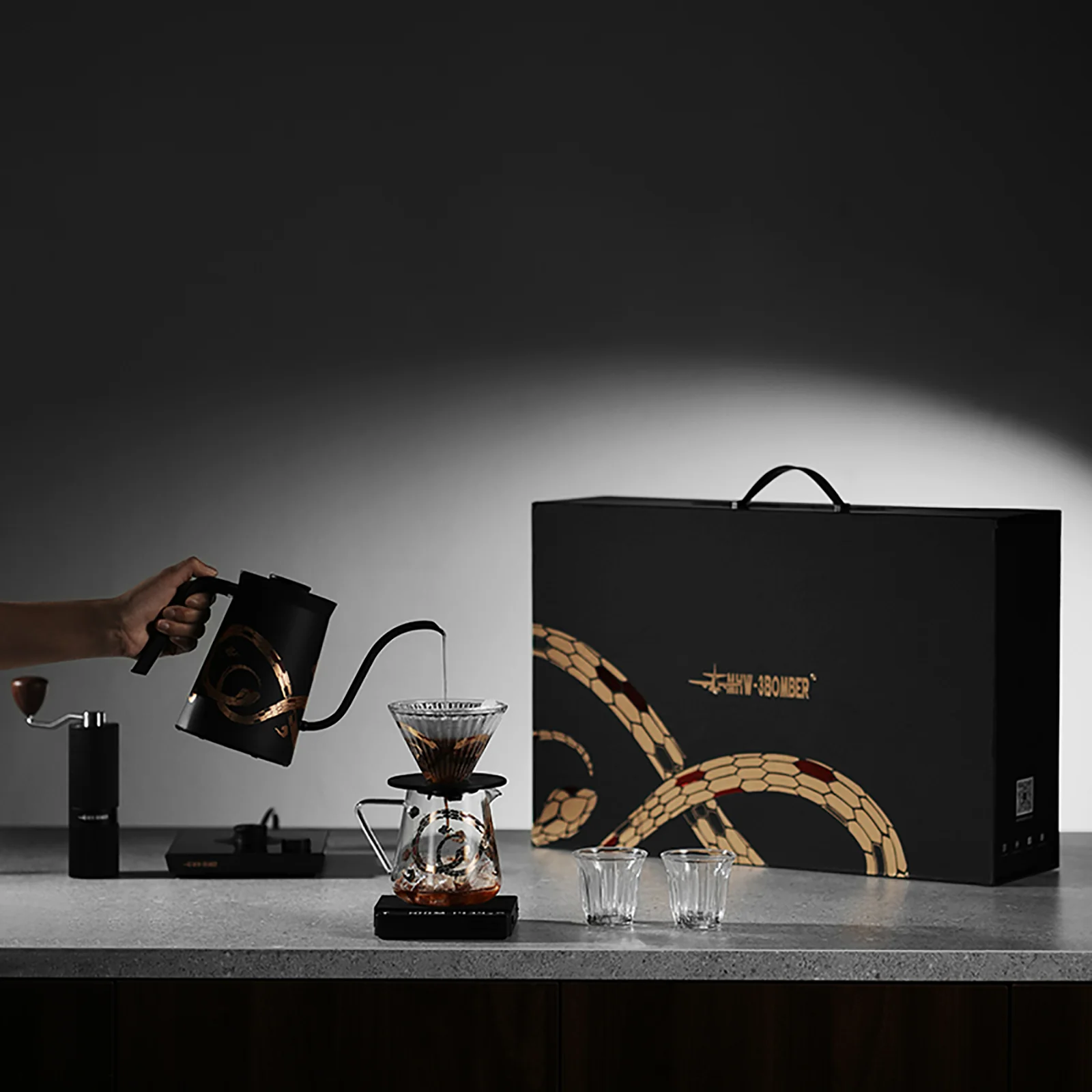 MHW-3BOMBER Serpent Collection Pour Over Coffee Gift Box - Image 4